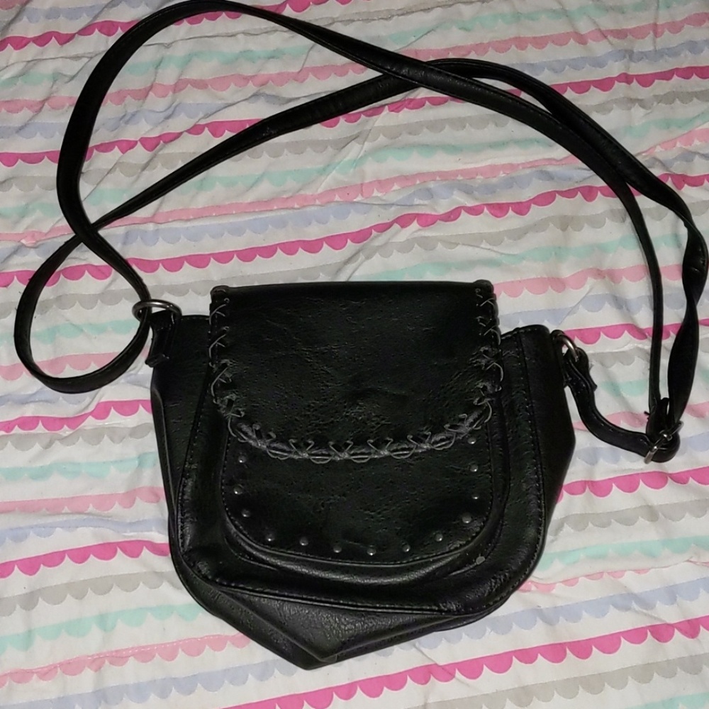 Small Black Leather Purse
